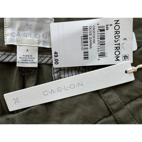 * New ~ CASLON ( NORDSTROM) ~ 5” Women’s Cotton Blend Twill Shorts Size 8 - Picture 4 of 5